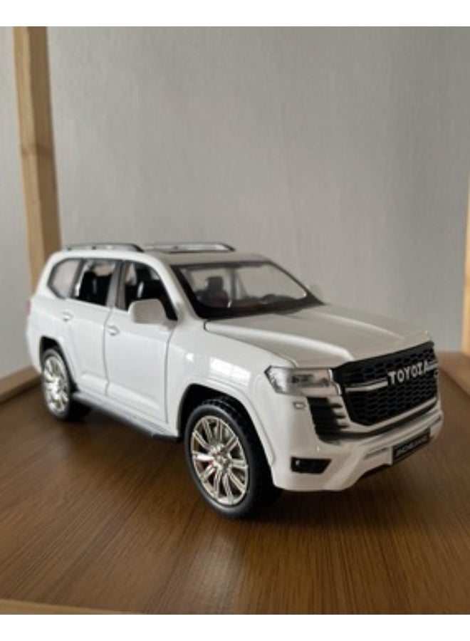 1:24 Scale Simulation of Toyota Land Cruiser SUV Model Car – Diecast Alloy Pull-Back Toy Vehicle with Lights & Sound –Toy for Kids & Adults - Image 2